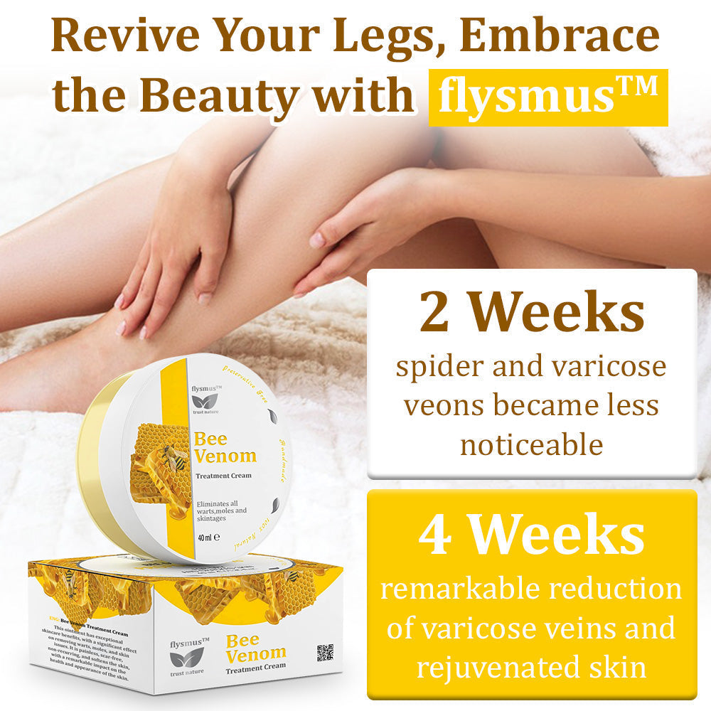 ✅flysmus™ Bee Venom Treatment Cream🌿: Relieves Eczema, Psoriasis, Acne, Rosacea, Fungal Infections (e.g., Athlete’s Foot), Warts