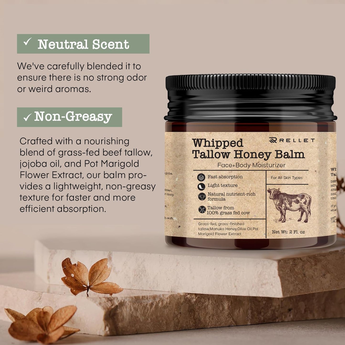 šNatural Handmade Beef and Honey Moisturizer