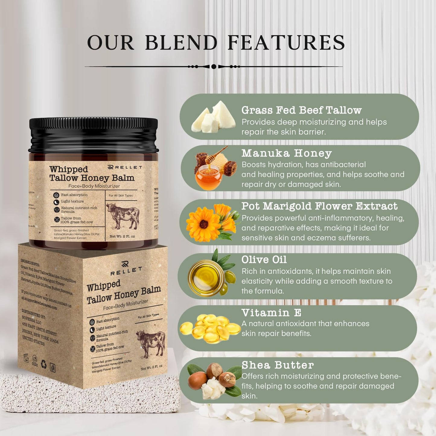 šNatural Handmade Beef and Honey Moisturizer