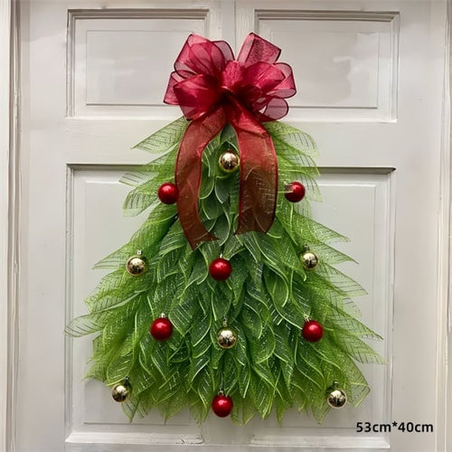 🔥Hot Sale 49% OFF -🎄Handmade Christmas Tree Wreath for Front Door