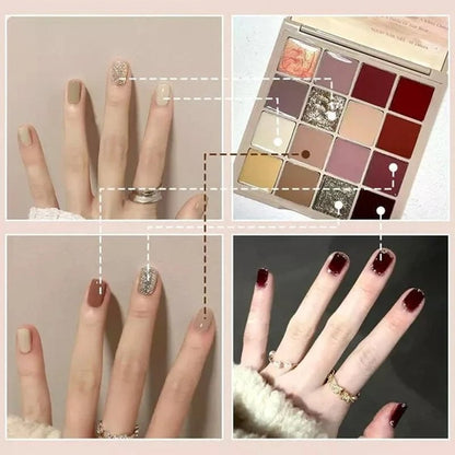 New Model 16 Colors Solid Nail Polish Platter