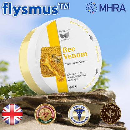 ✅flysmus™ Bee Venom Treatment Cream🌿: Relieves Eczema, Psoriasis, Acne, Rosacea, Fungal Infections (e.g., Athlete’s Foot), Warts